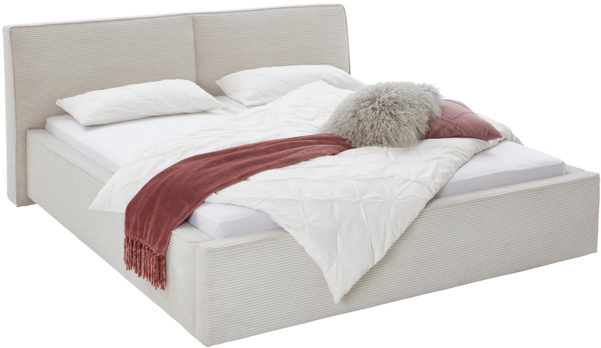 MEISE.MÖBEL Magnum Polsterbett Beige mit Bettkasten