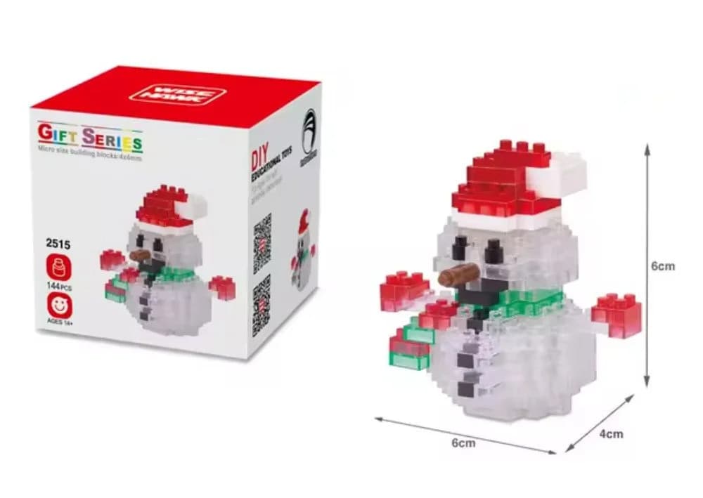 Tinisu Schneemann Winter Micro-Bricks Bausatz Klemmbausteine