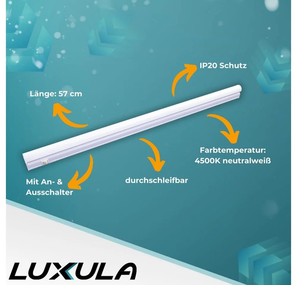 LUXULA LED Unterbauleuchte 58 cm 8 W Neutralweiß