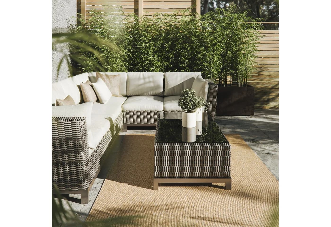 Interiyou Outdoorteppich Asti Beige Wetterfest