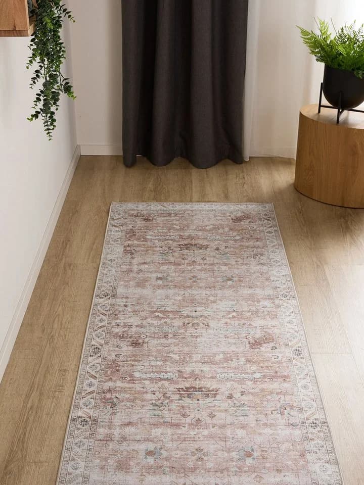 Interiyou Teppich Gent Vintage Kurzflor 5 mm Rosa