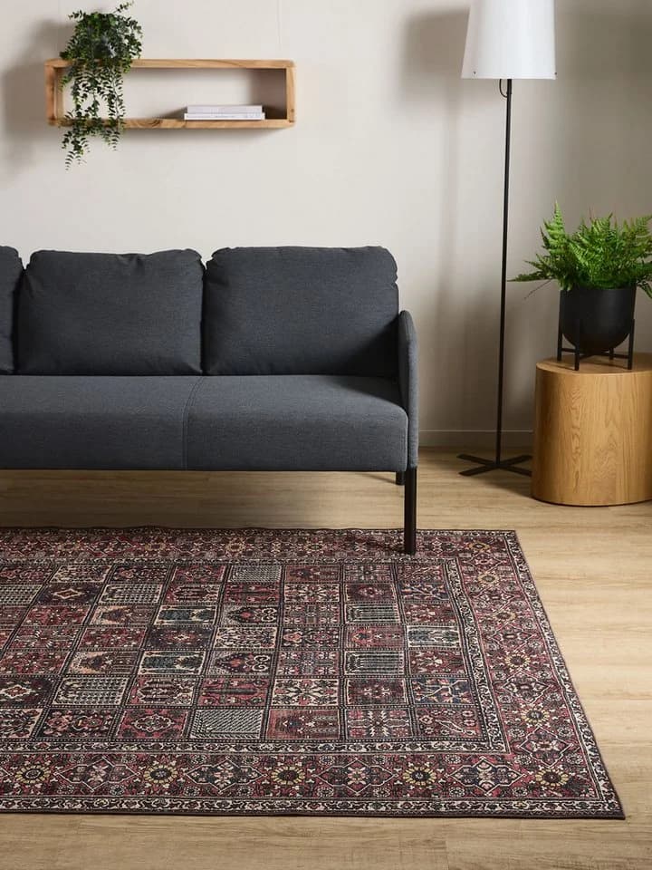 Interiyou Teppich Gent Vintage Kurzflor Rot Multicolor