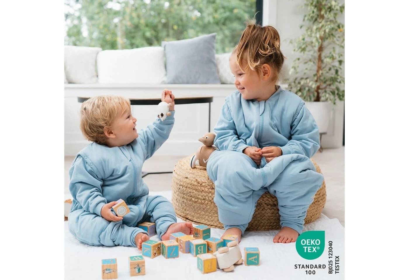 Schlummersack Kinderschlafsack Blau 1.0 Tog mit Füßen