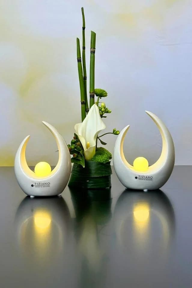 TIZIANO - DESIGN & EMOTIONS Dekofigur Cecita LED creme-weiß