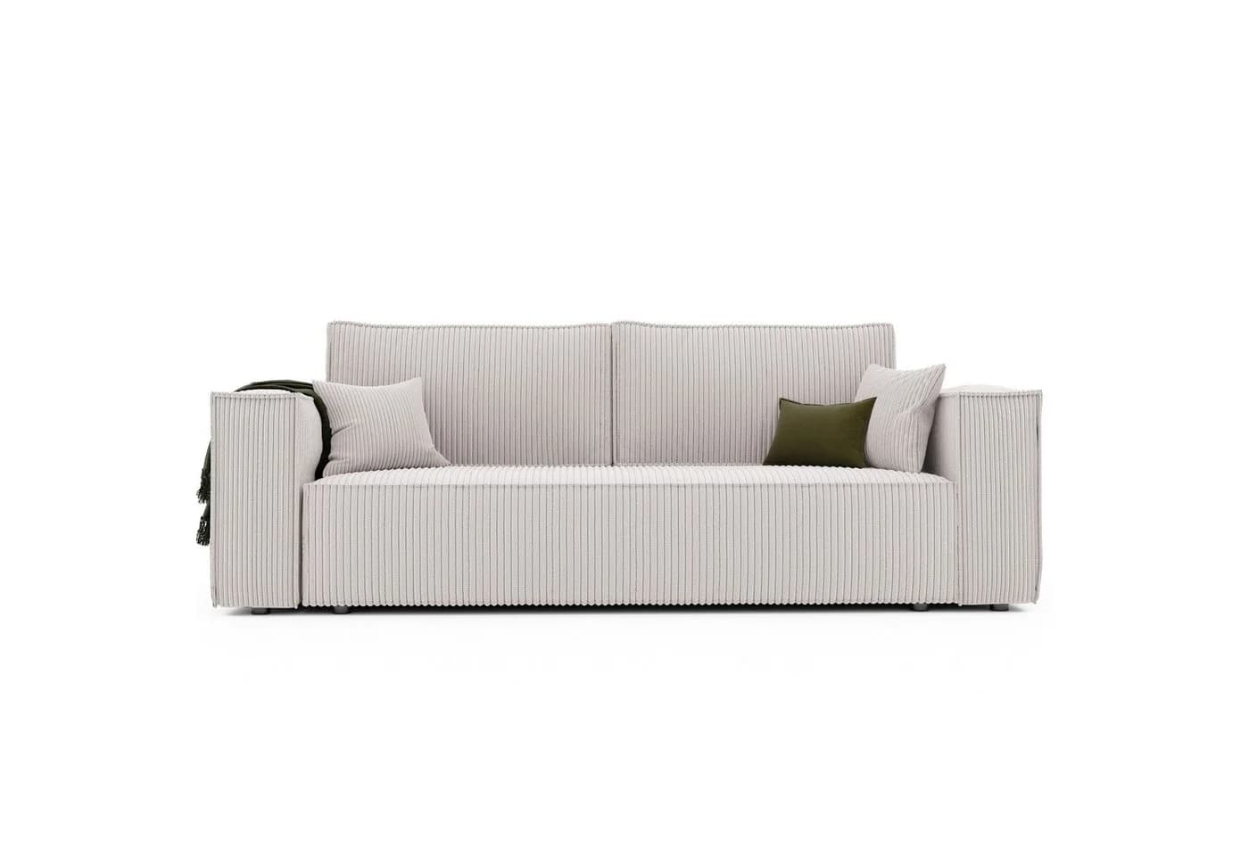 yourhouse24 Sofa BALI Beige Schlaffunktion & Bettkasten