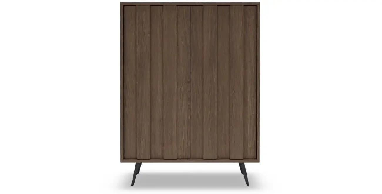 yourhouse24 Highboard AMARO 94cm Eiche Dunin mit Lamellen & LED