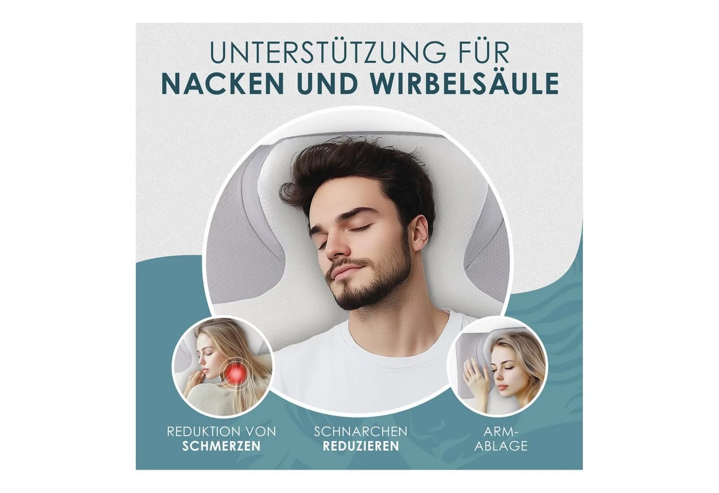 Nachtengel Nackenstützkissen Orthopädisch Ergonomisches Memory Foam