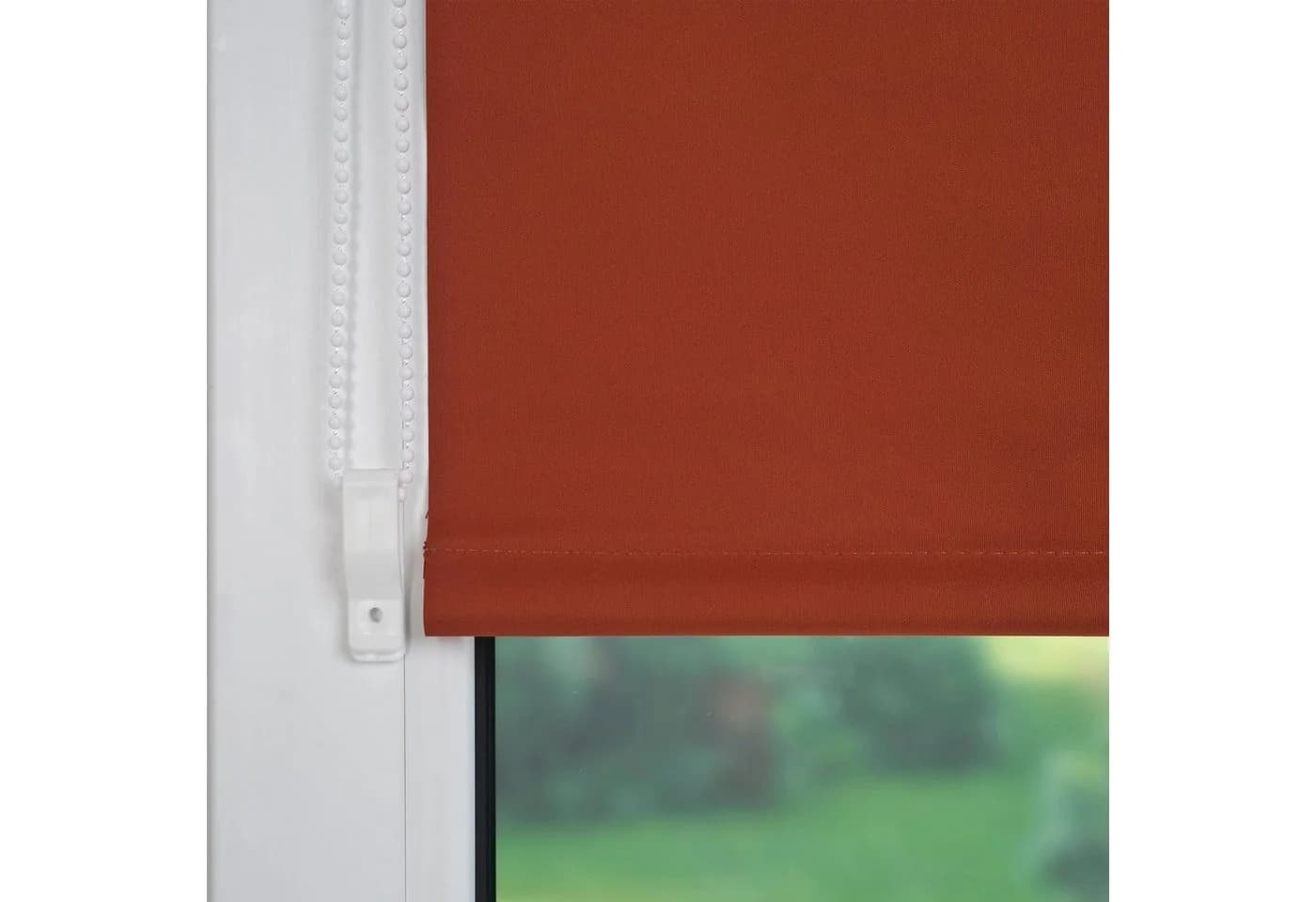 HOMBERA Verdunklungsrollo uni Orange Klemmfix-Montage Polyester