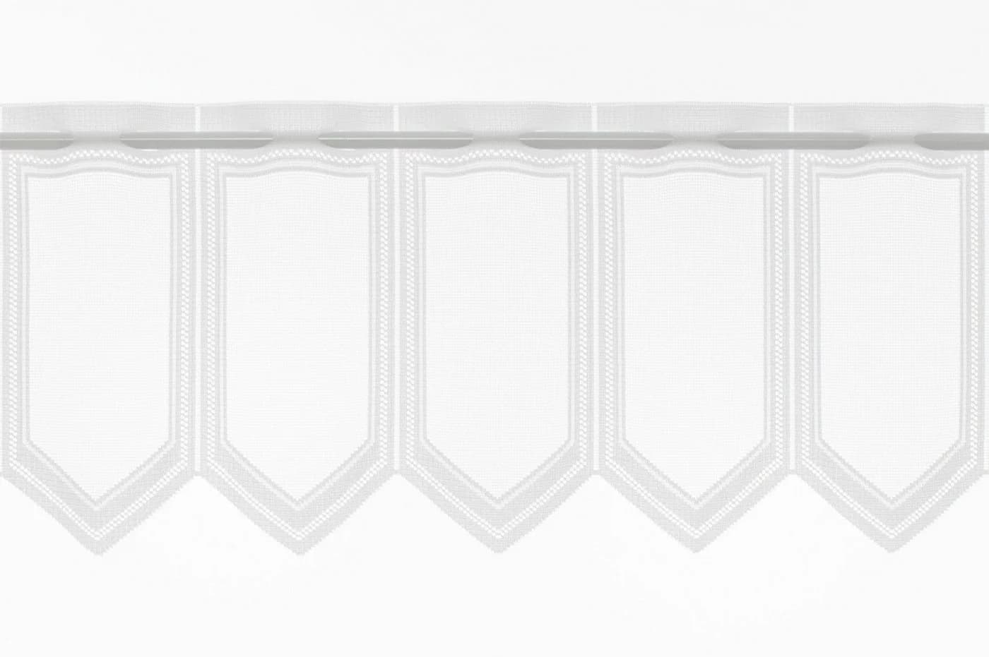 Gardinen Kranzusch Scheibengardine Jacquard Weiß Transparent