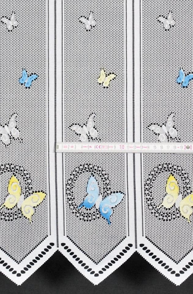Gardinen Kranzusch Scheibengardine Schmetterlinge Transparent Stangendurchzug