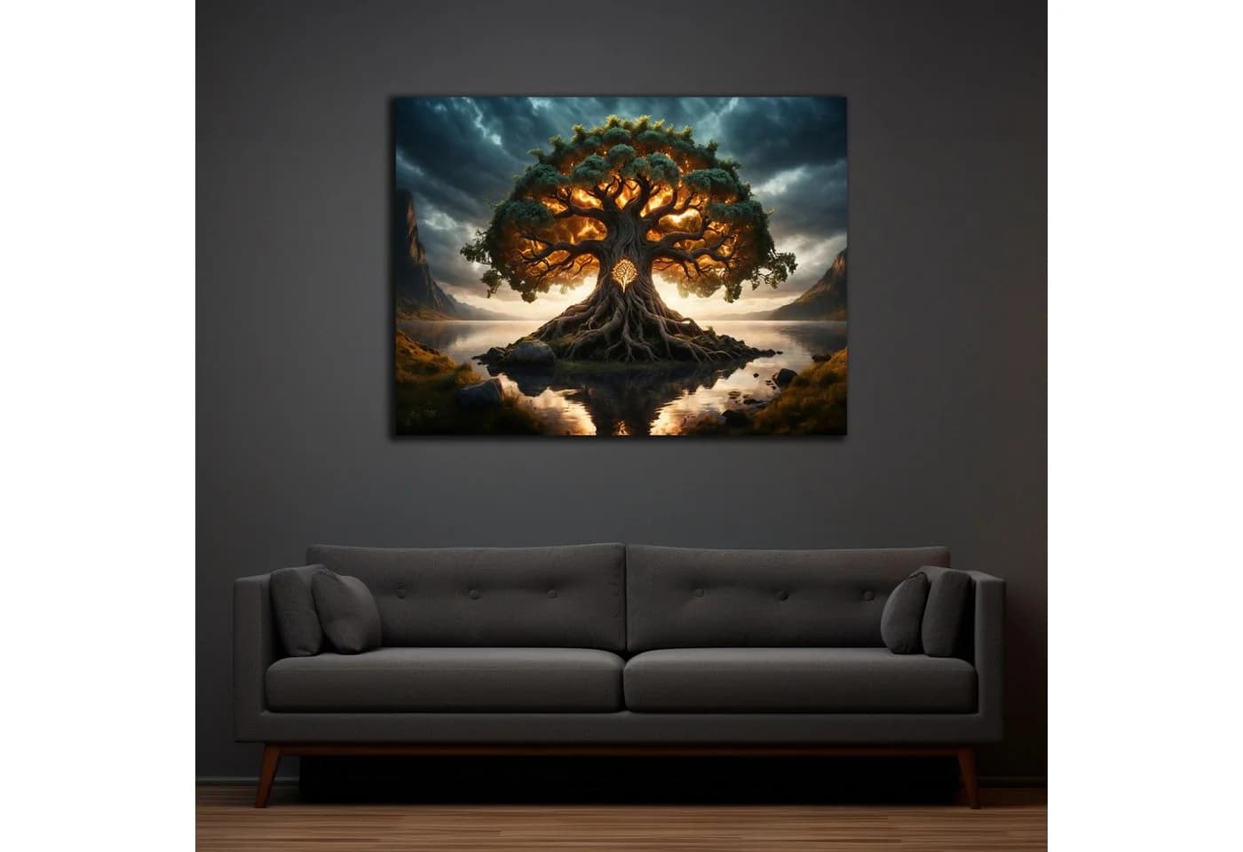 DARO Design Leinwandbild Modern Abstrakt Bunt HDF-Träger
