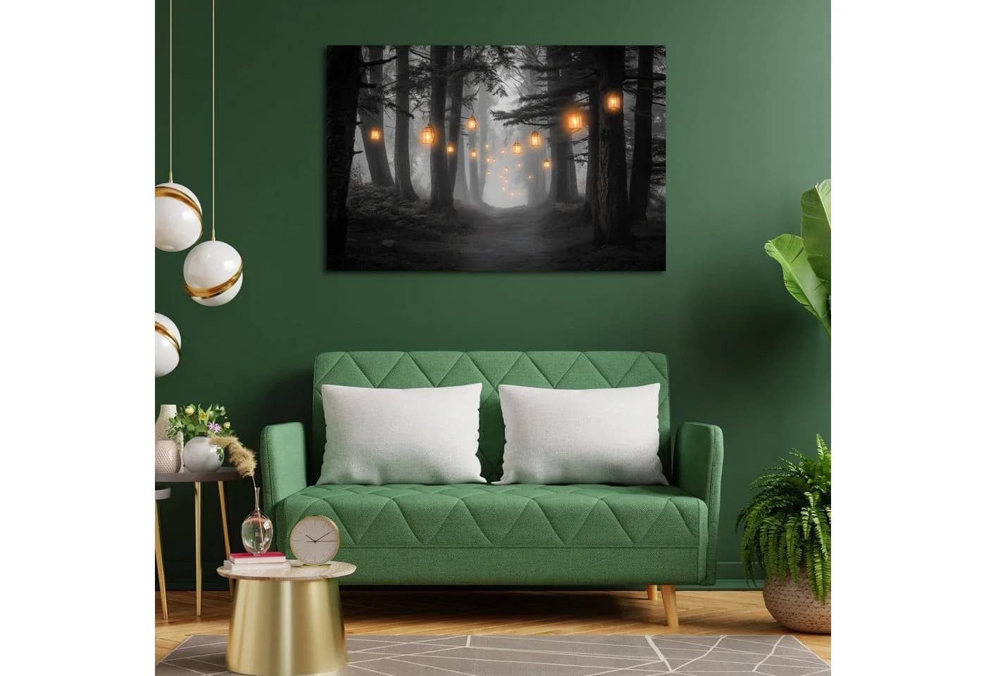 DARO Design Leinwandbild Modern Abstrakt Schwarz/Weiß