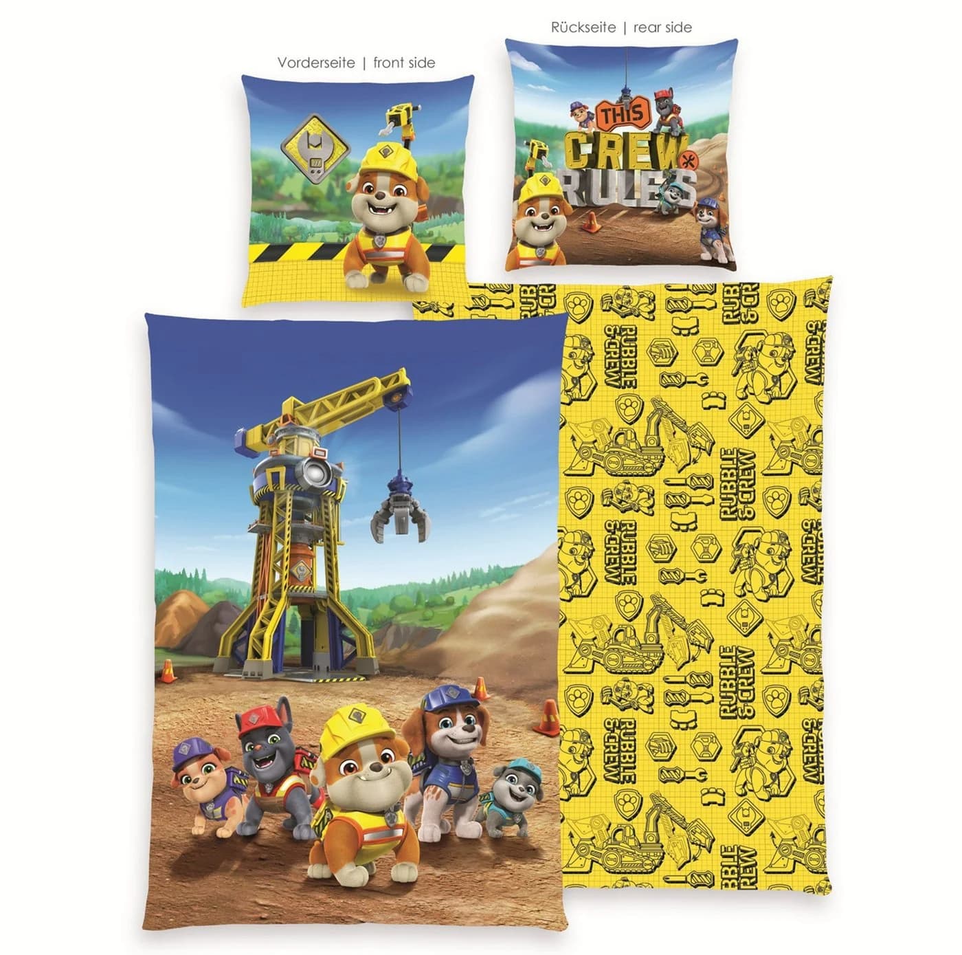 Brilliant Kinderbettwäsche Paw Patrol Baustelle 100% Baumwolle