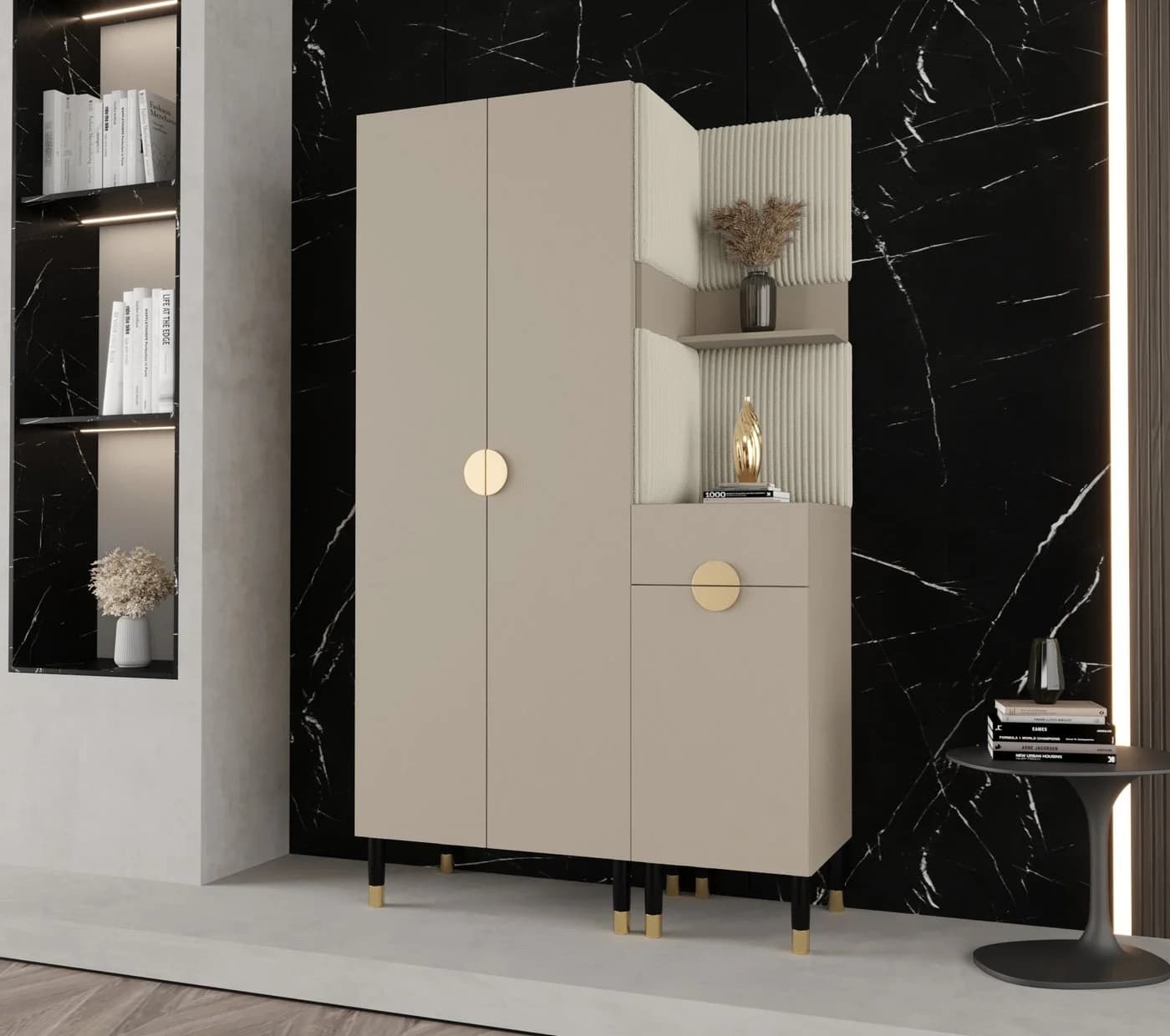 ABIKS MÖBEL Kompaktgarderobe PALERMO Set 6 mit gepolsterten Paneelen
