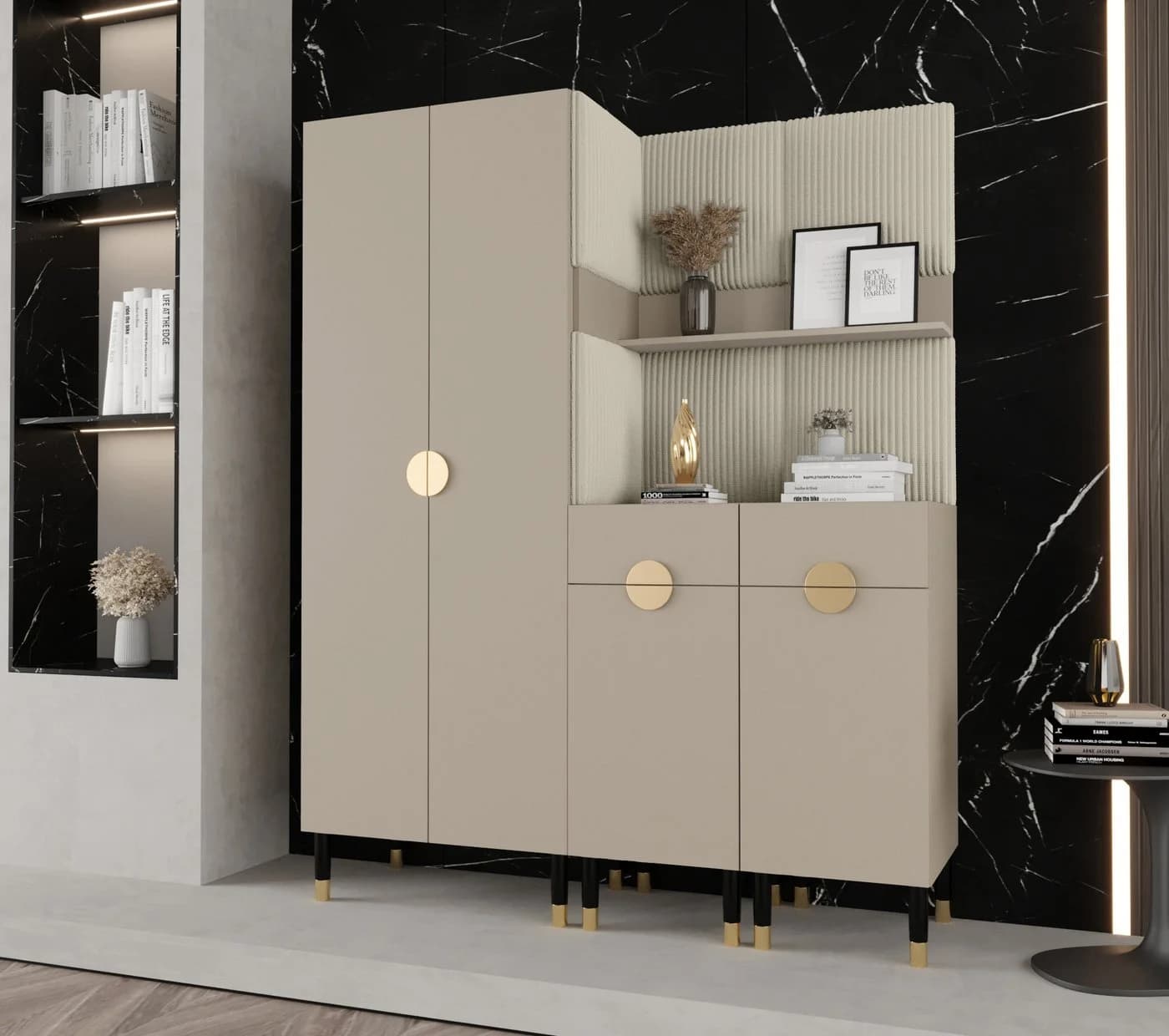 ABIKS MÖBEL Kompaktgarderobe PALERMO Set 7 Industriell Design