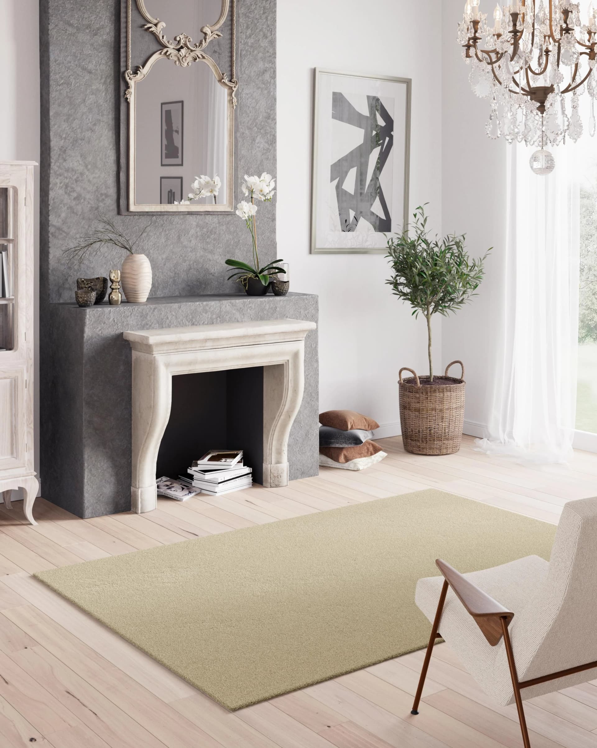 Teppich MELLOW Made in Belgium Beige Polyester