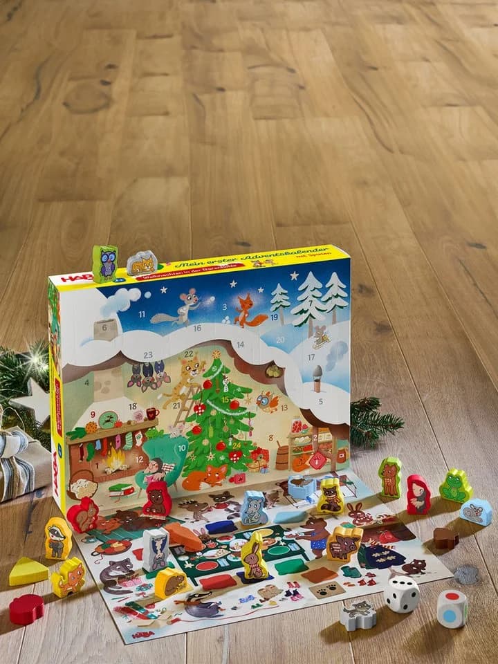 HABA Spielzeug-Adventskalender Themenwelten Bunt Holz