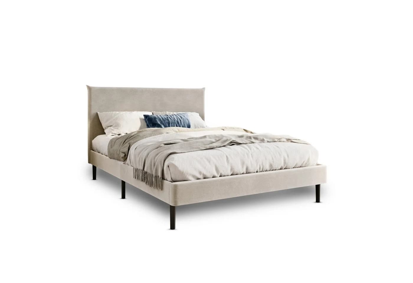 Home Collective Polsterbett 140x200 und 160x200 cm mit Lattenrost und weichem Bezug
