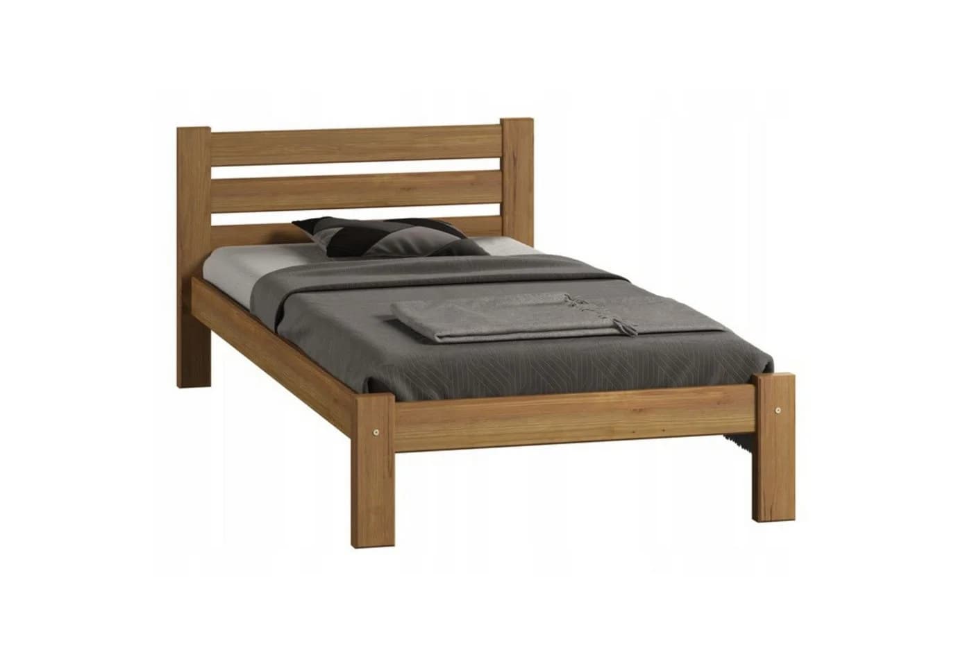 Home Collective Einzelbett Massivholz Kiefer mit Lattenrost