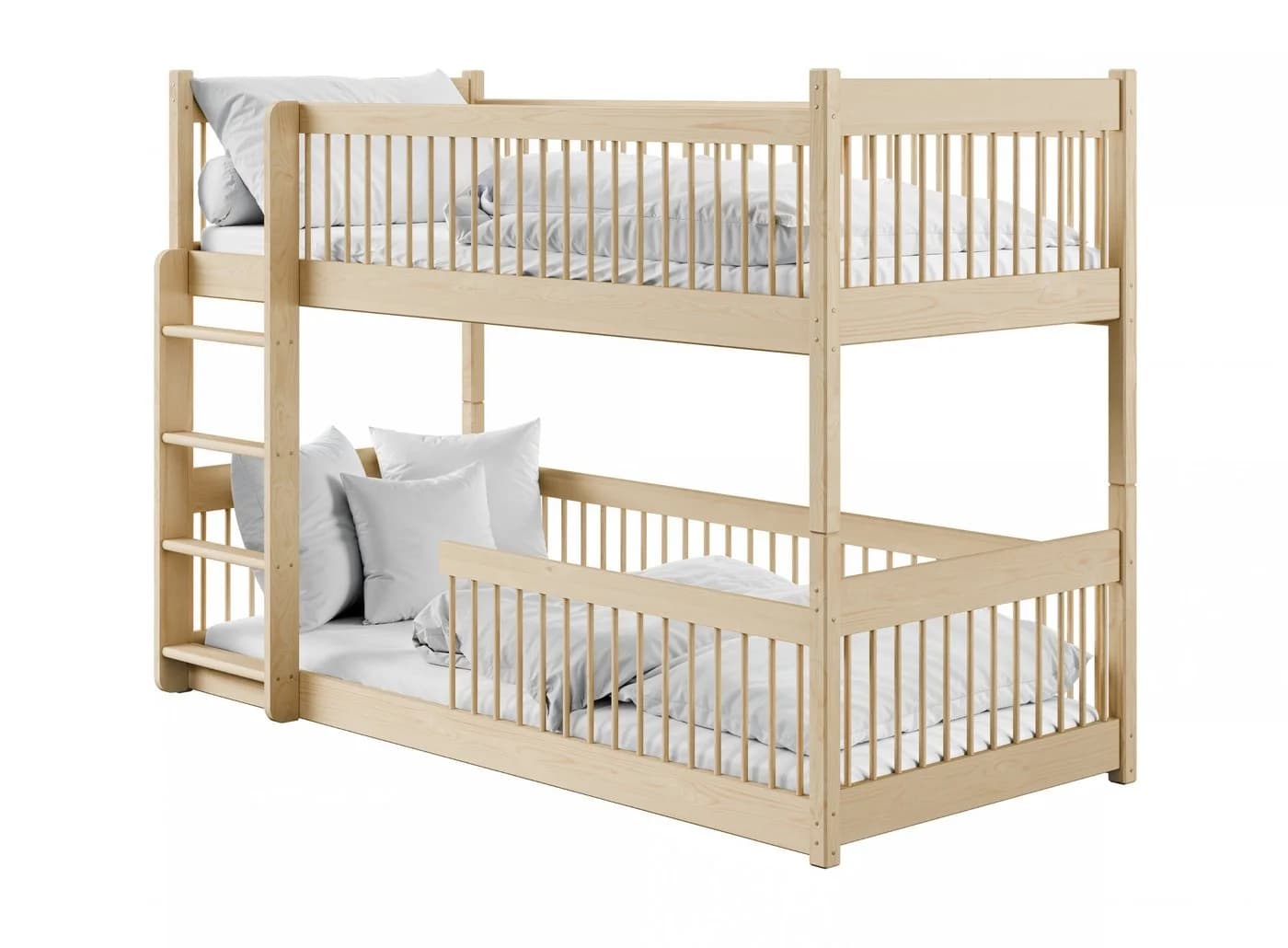 Kids Collective Kinderbett Hochbett Etagenbett 90x190 cm Natur Massivholz