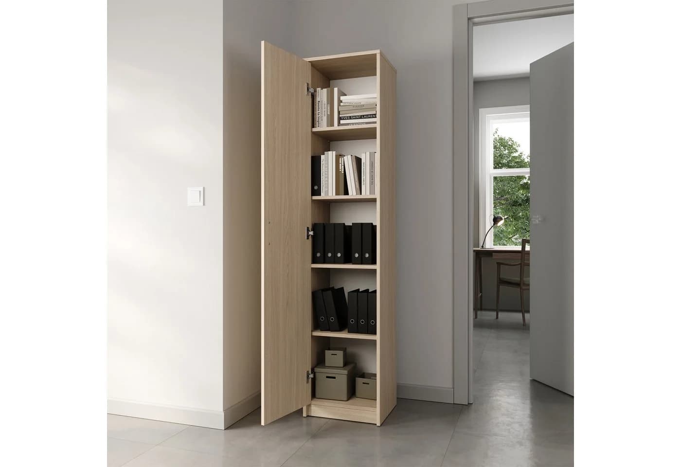 Home Collective Mehrzweckschrank Beige Holz 50x180 cm