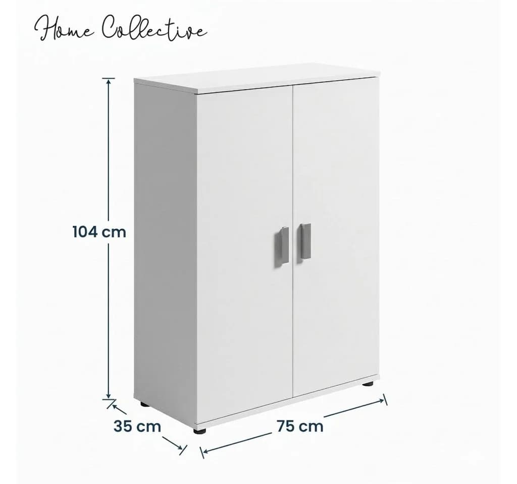 Home Collective Mehrzweckschrank weiß mit 2 Türen