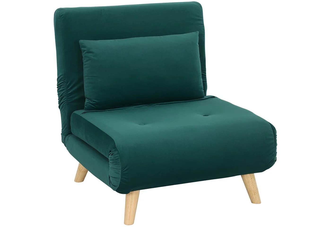HOMCOM Schlafsofa Schlafsessel Dunkelgrün mit Schlaffunktion