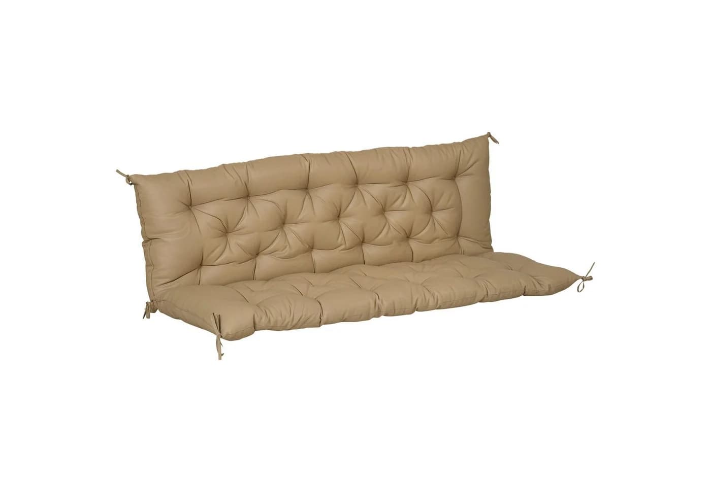 Outsunny Bankauflage 3-Sitzer Khaki mit Bändern