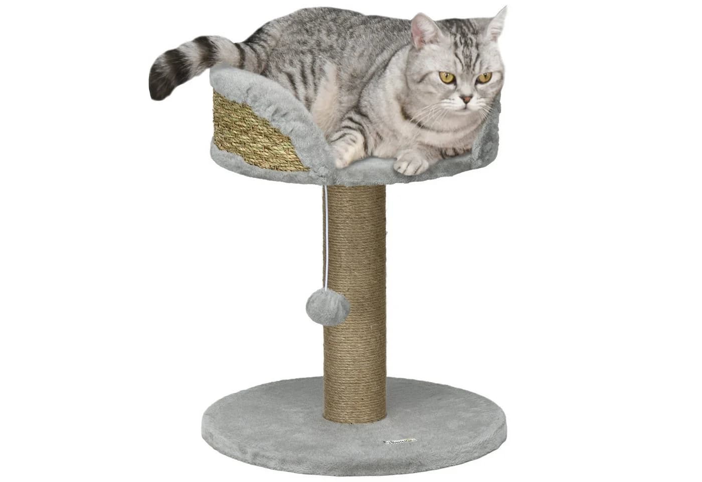 PawHut Kratzbaum 49 cm Katzenbaum Grau