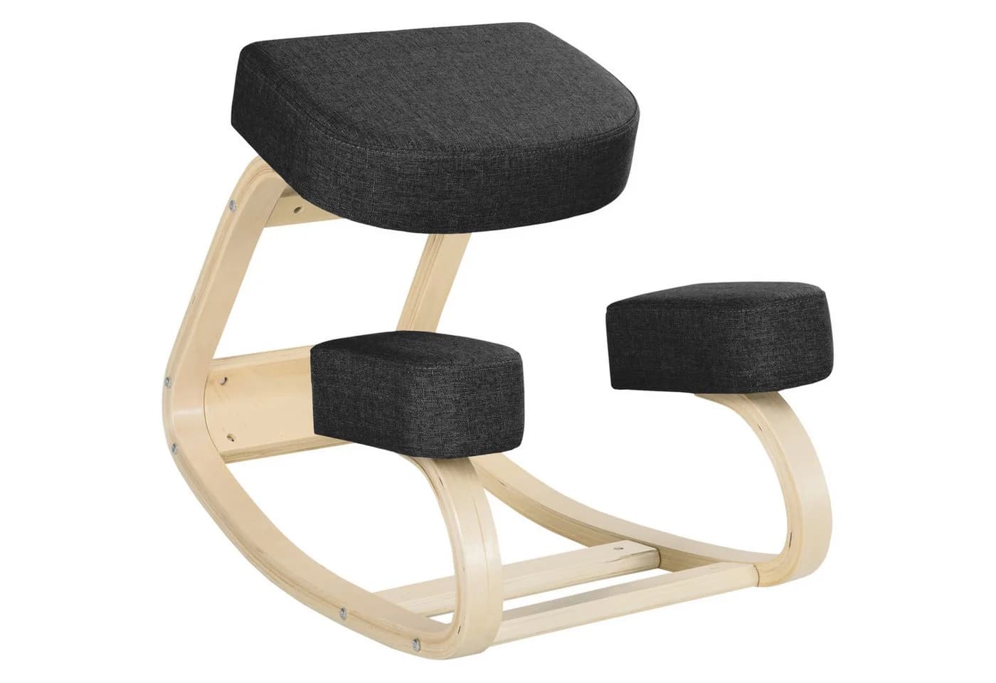 Vinsetto Ergonomischer Kniestuhl Schwarz - Gesundheitsstuhl mit Neigungsfunktion