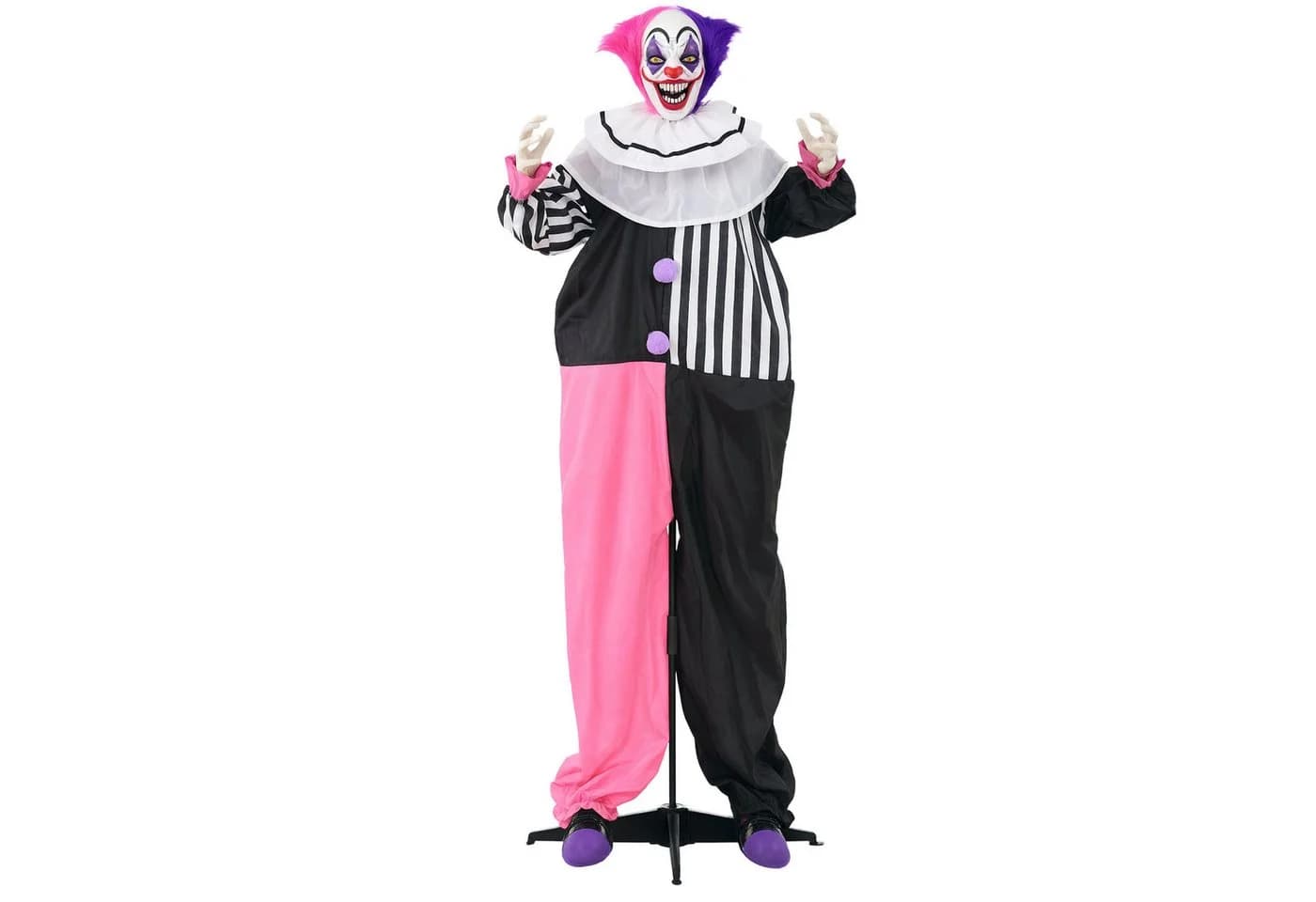 HOMCOM Halloween Dekofigur Clown animiert mit LED und Sound