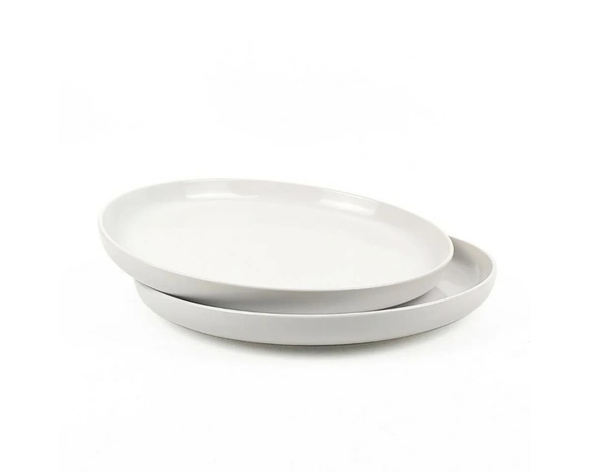 Michelino Speiseteller 2er-Set Weiß Steingut
