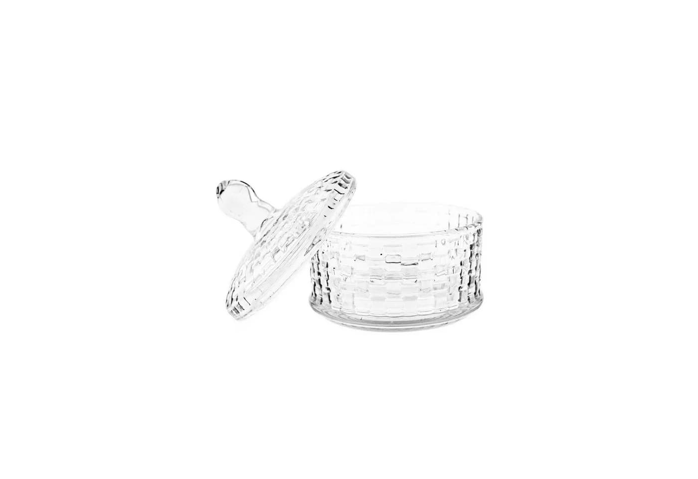 Sunay Bonboniere-Set 3-teilig mit Deckel Glas Transparent