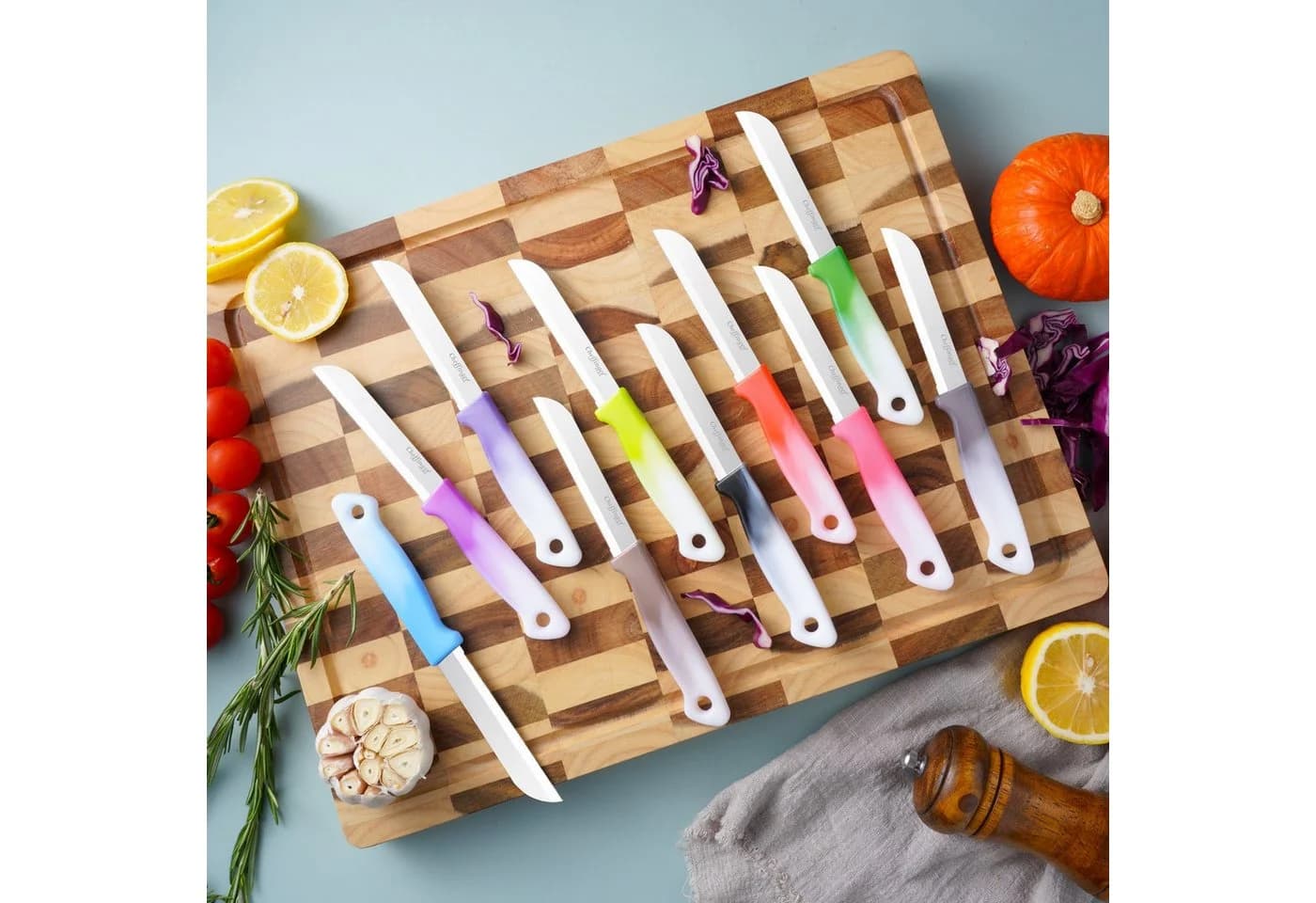 Cheffinger Universalküchenmesser Schwarz Ergonomischer Griff