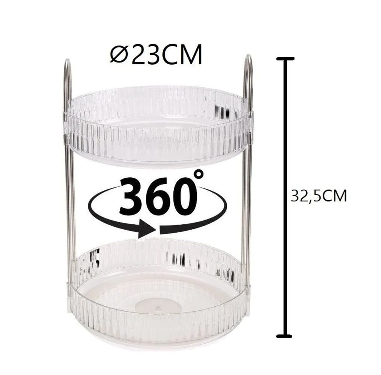 Cheffinger Make-Up Organizer Drehbarer Kosmetik-Organizer 360°