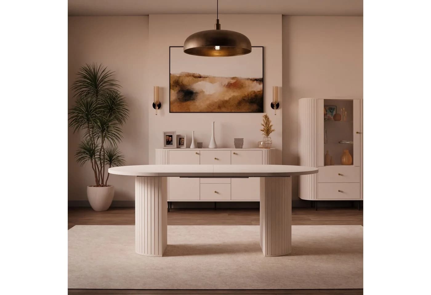 Küchen-Preisbombe Esstisch Ovalio Typ 204 Ausziehbar Sandbeige