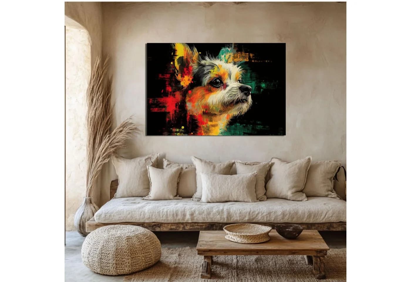 DARO Design Wandbild Malteser Pop Art HDF-Platte