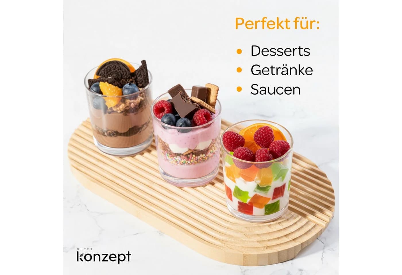 KONZEPT Dessertglas-Set 6-tlg. 180 ml Transparent Klassisch