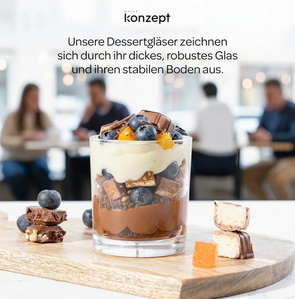 KONZEPT Dessertglas Set 12-tlg. 245 ml Transparent Klassisch