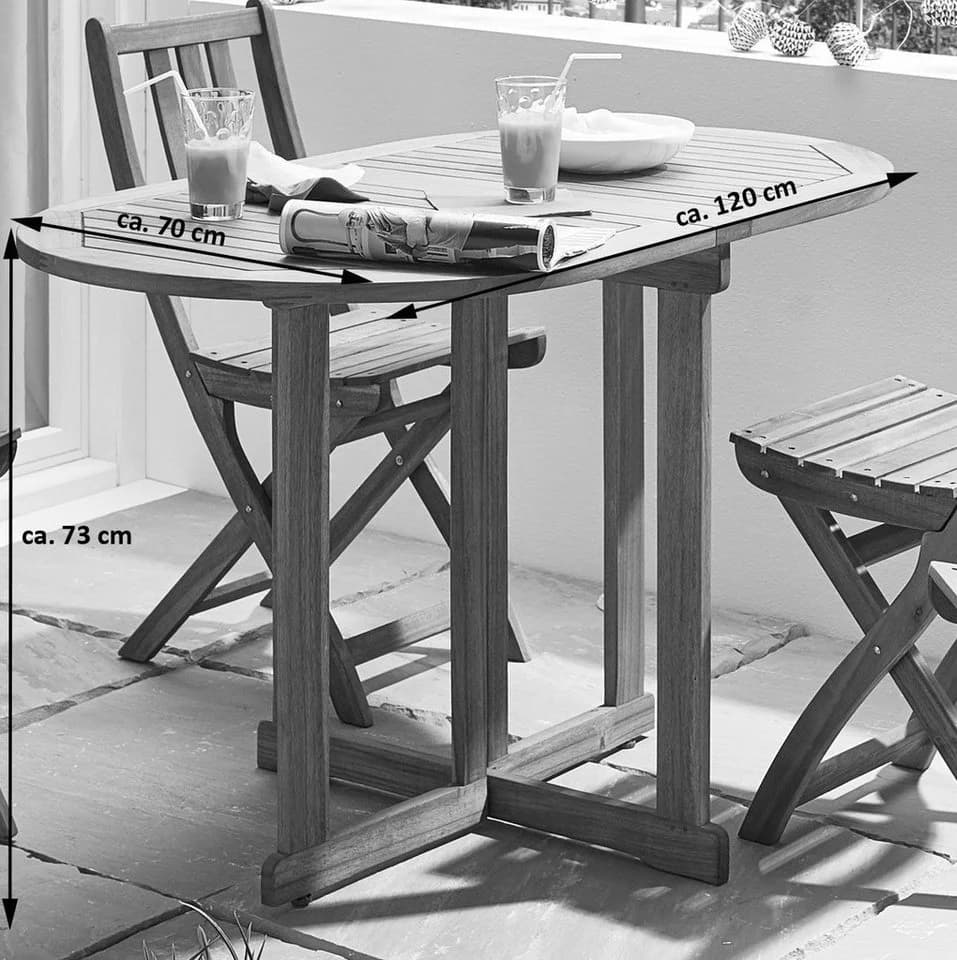 SAM® Gartentisch Padro massiv Akazienholz klappbar geölt