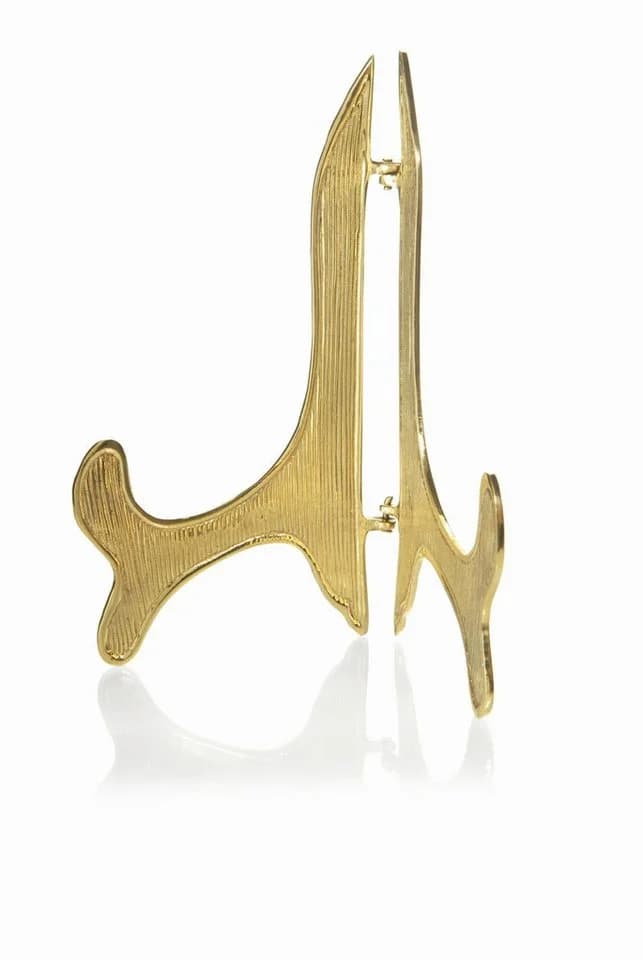 INNA-Glas Buchstütze Messing Gold Matt Gebürstet