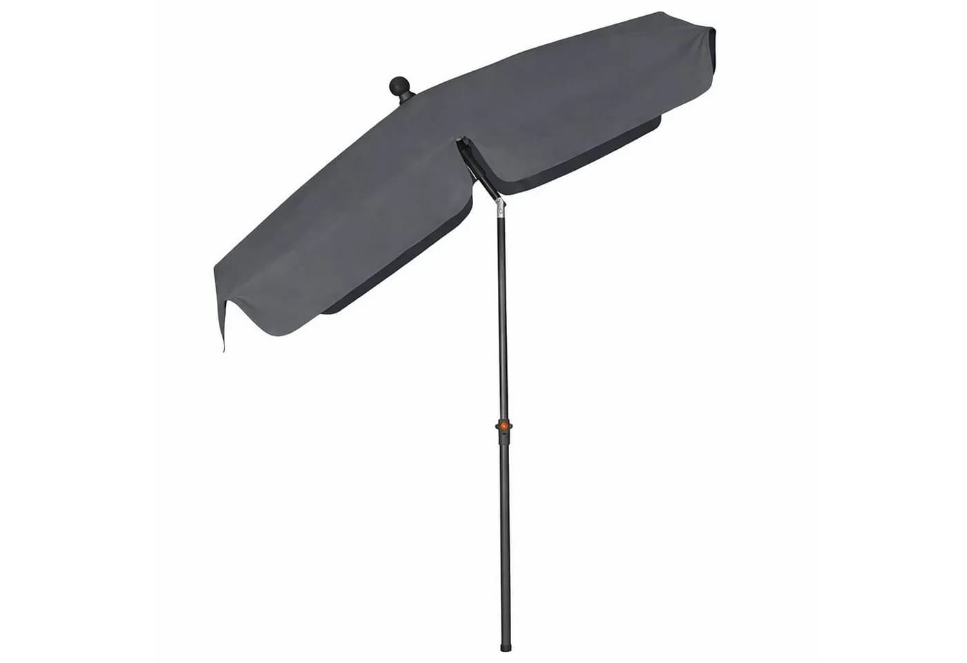 BURI Sonnenschirm 210x140 cm Rechteckig Knickbar Anthrazit