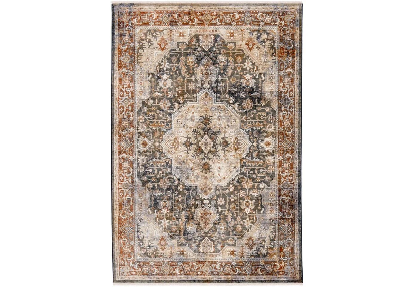 Pergamon Orientteppich Navira Vintage Grau Rechteckig