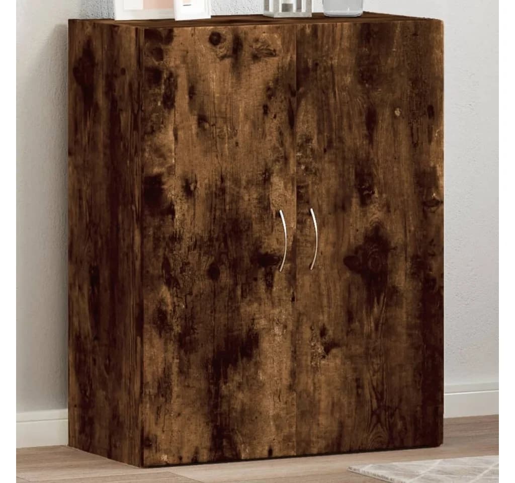 furnicato Aktenschrank Räuchereiche Massivholz 60x32x77,5 cm