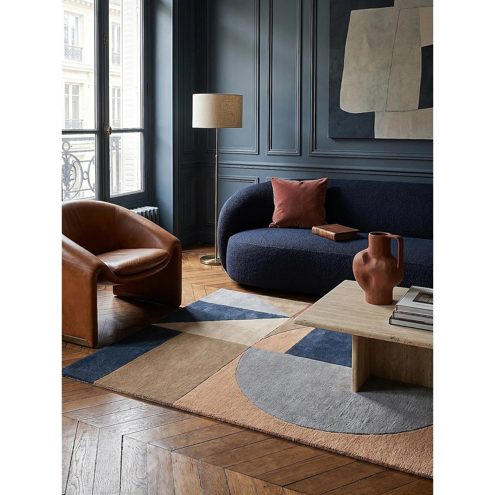 Kadima Design Wollteppich DEBEN Geometrie Bunt 200x290 cm
