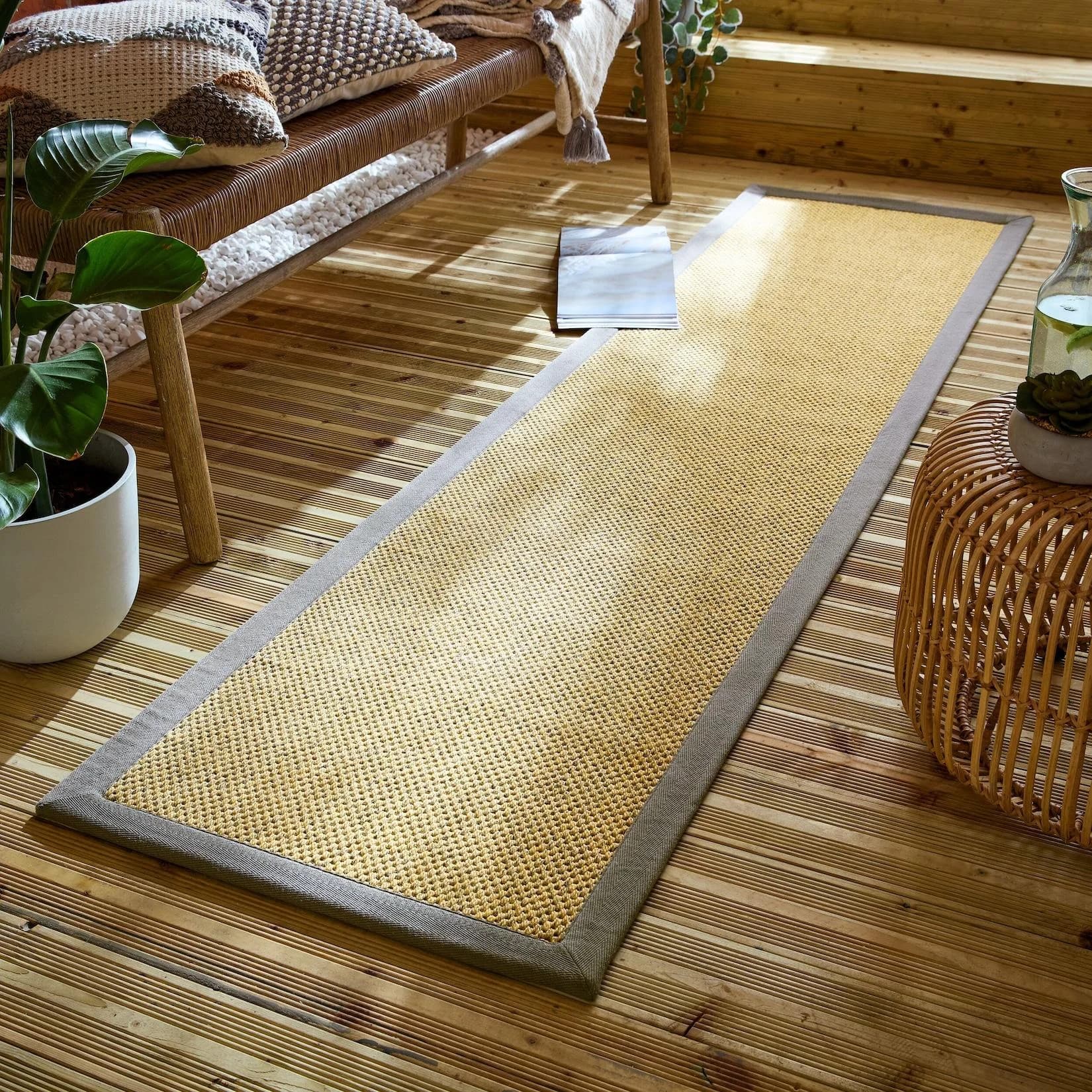 Kadima Design Outdoor-Läufer KEER Natur-Grau Sisal-Optik