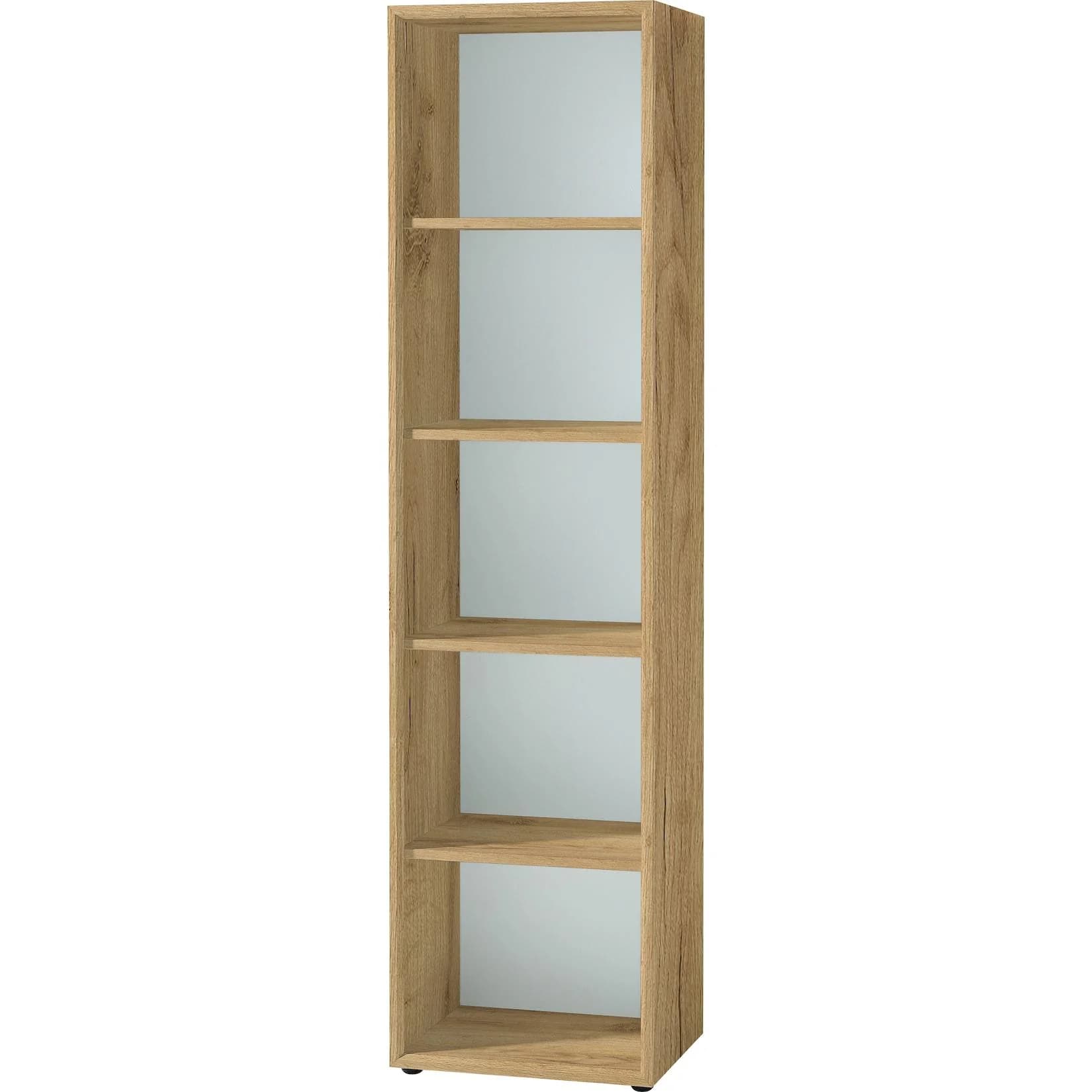 Aktenregal Hoch Schmal 50x196x37cm Chalet-Eiche-Nb./Weiß Büroregal
