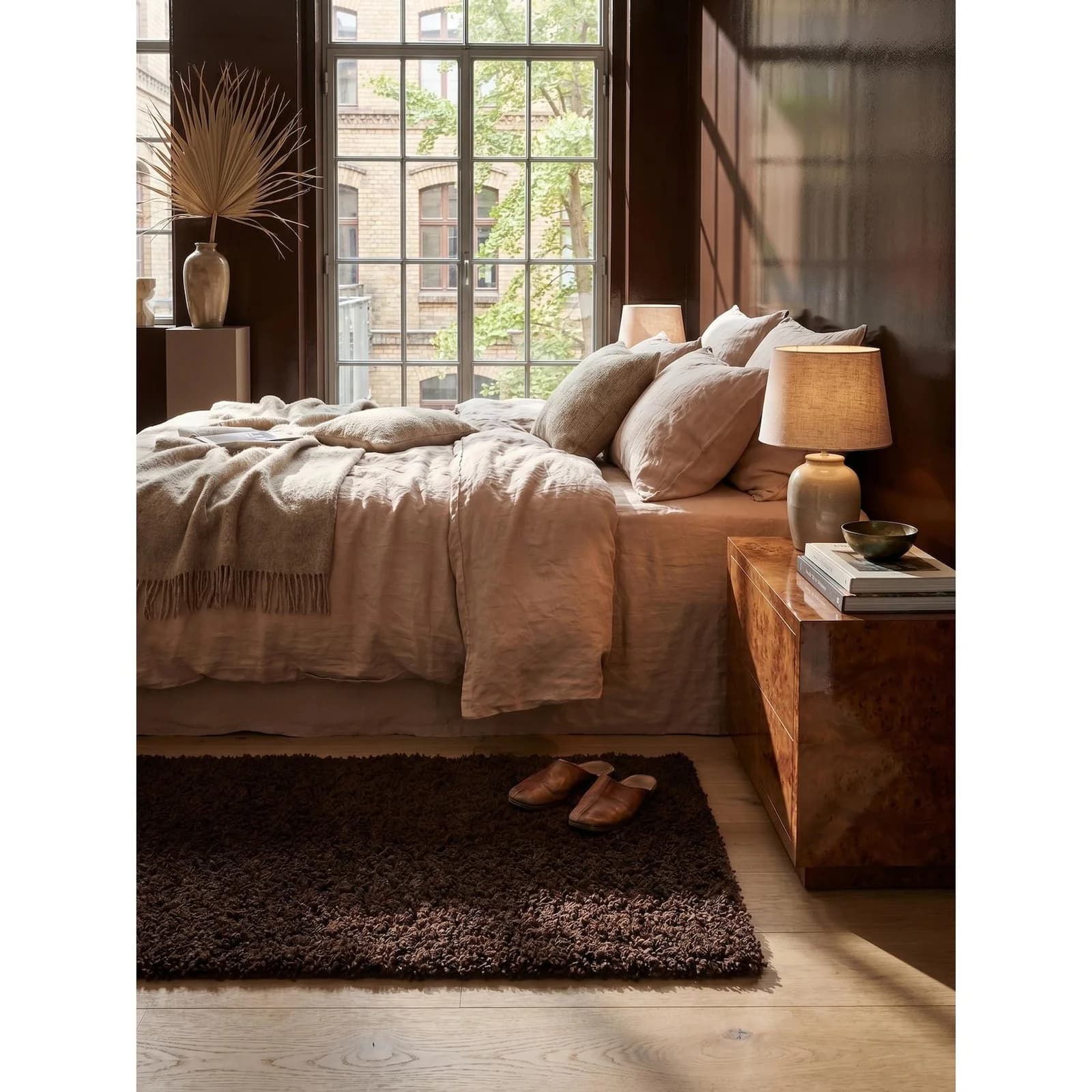 Kadima Design Hochflorteppich RHEIN Braun Shaggy