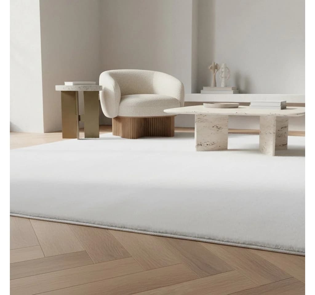 KADIMA DESIGN Teppich Kurzflor Unifarben Polyester Antirutsch