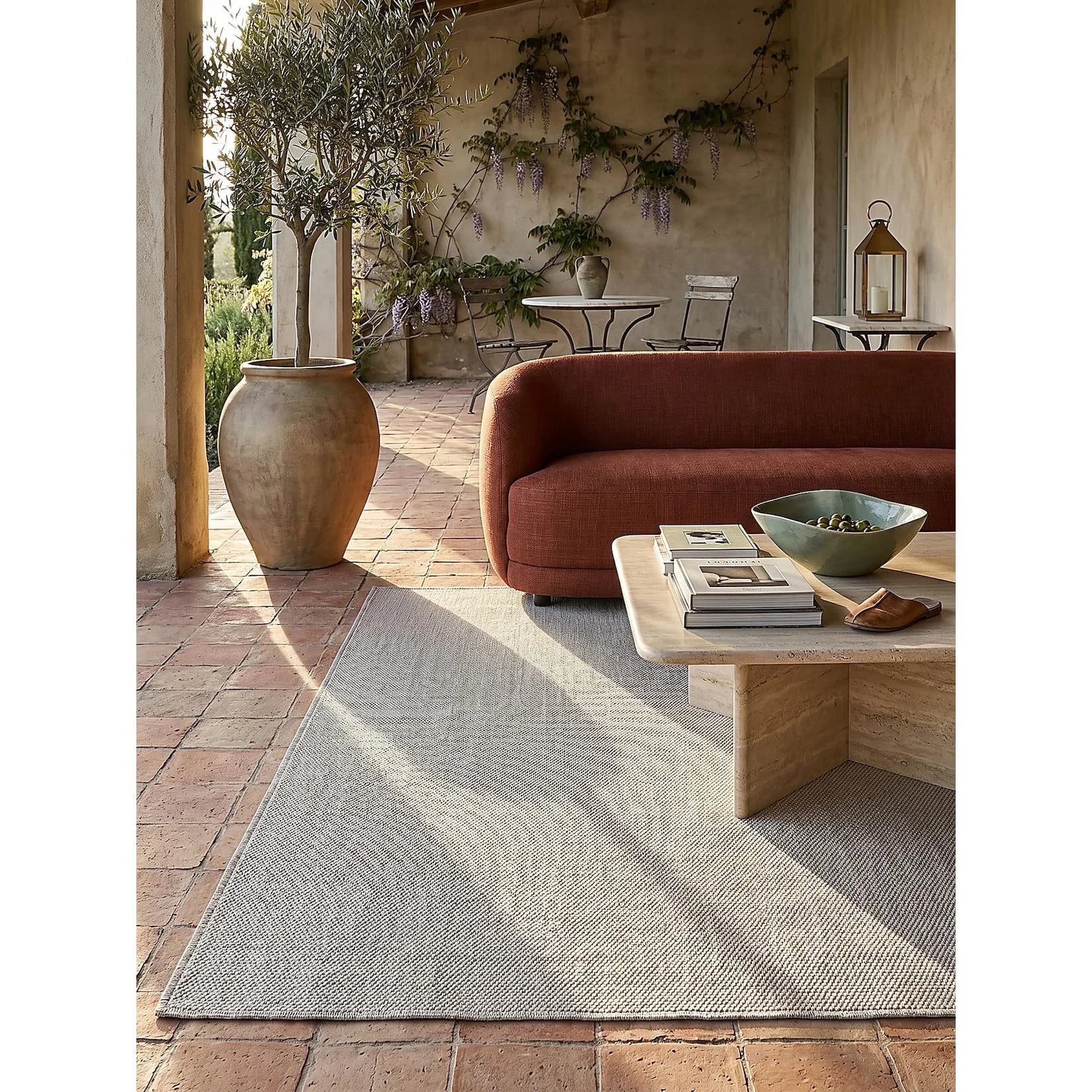 KADIMA DESIGN Kurzflorteppich NORA Grau Bouclé Polyester